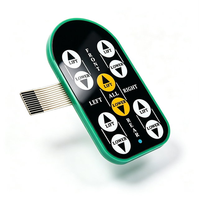 Oval Tactile Flat Type Membrane Switch, Lifting Equipment Controller Keypad
