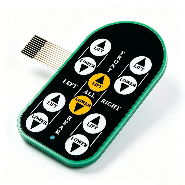 Oval Tactile Flat Type Membrane Switch, Lifting Equipment Controller Keypad