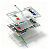 Industrial Tactile Flat Type Membrane Switch With LCD Display Window, MAHLE Equipment Control Keypad