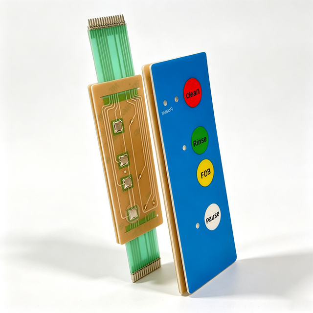 Long Strip Tactile Flat Type Membrane Switch, Split Structure Equipment Control Keypad