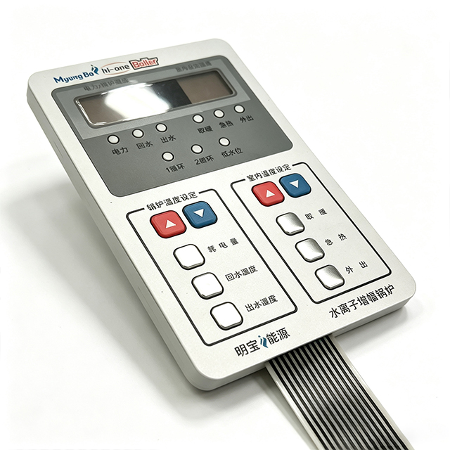 Tactile Flat Type Membrane Switch With LCD Window, Boiler Heater Control Keypad