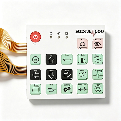 SINA 100 Medical Equipment Tactile Membrane Keypad