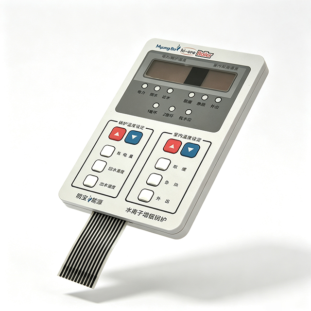 Tactile Flat Type Membrane Switch With LCD Window, Boiler Heater Control Keypad