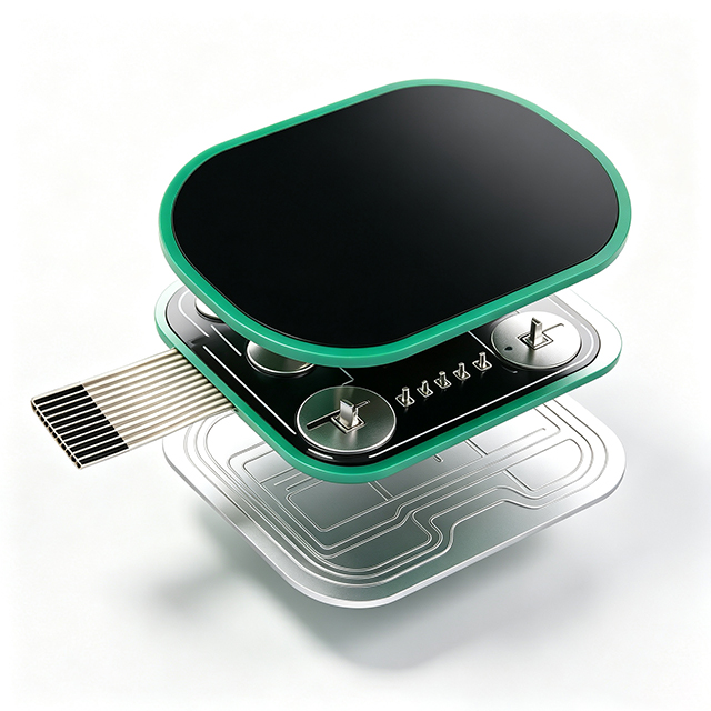 Oval Tactile Flat Type Membrane Switch, Lifting Equipment Controller Keypad